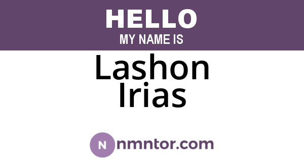 Lashon Irias