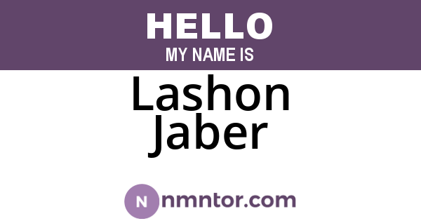 Lashon Jaber