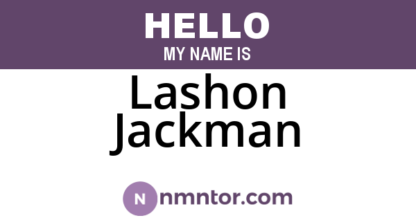 Lashon Jackman