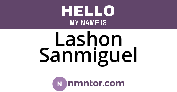 Lashon Sanmiguel