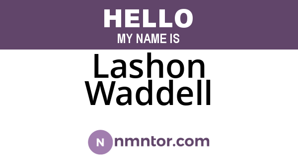 Lashon Waddell