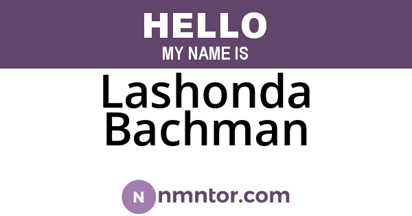 Lashonda Bachman