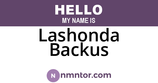 Lashonda Backus