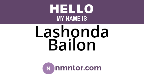 Lashonda Bailon