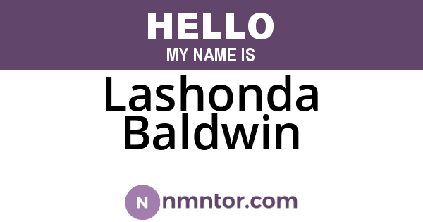 Lashonda Baldwin