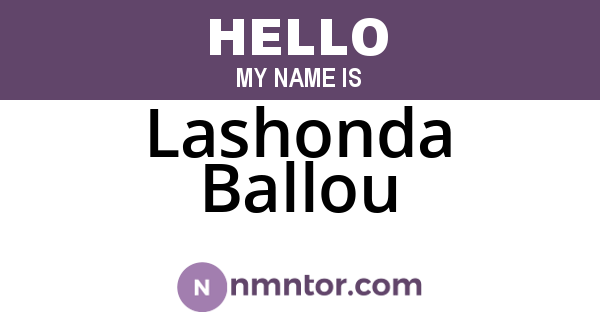 Lashonda Ballou