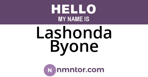 Lashonda Byone