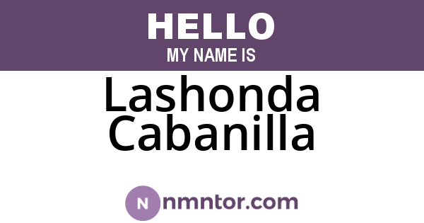 Lashonda Cabanilla