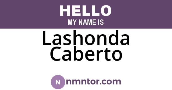 Lashonda Caberto