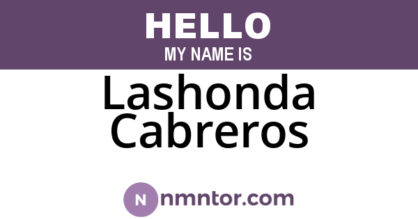 Lashonda Cabreros