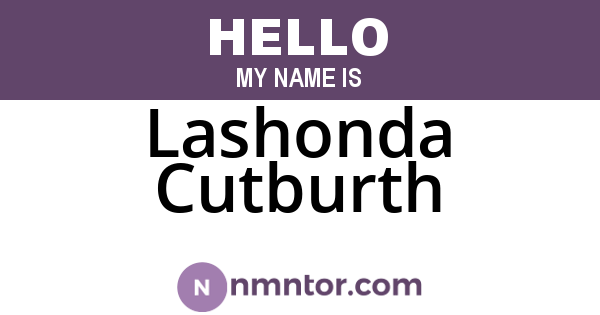 Lashonda Cutburth