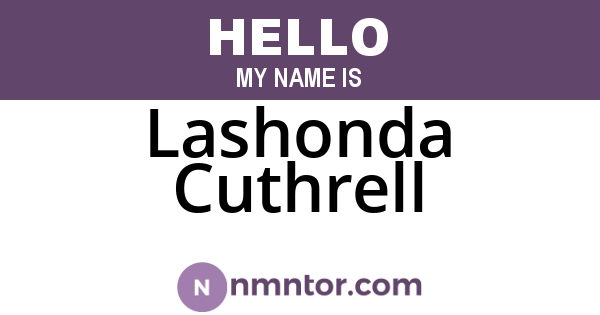 Lashonda Cuthrell