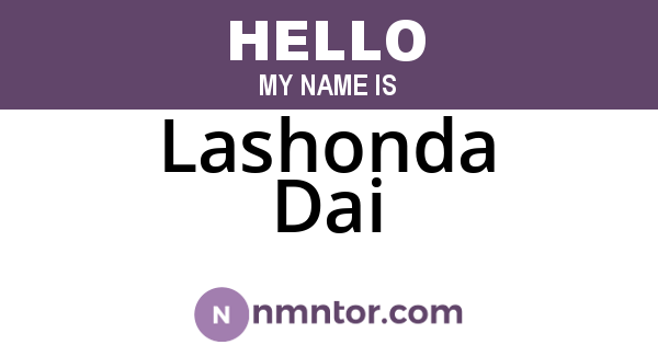 Lashonda Dai