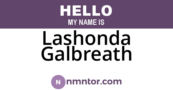 Lashonda Galbreath