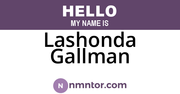 Lashonda Gallman
