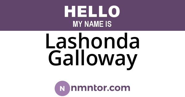 Lashonda Galloway