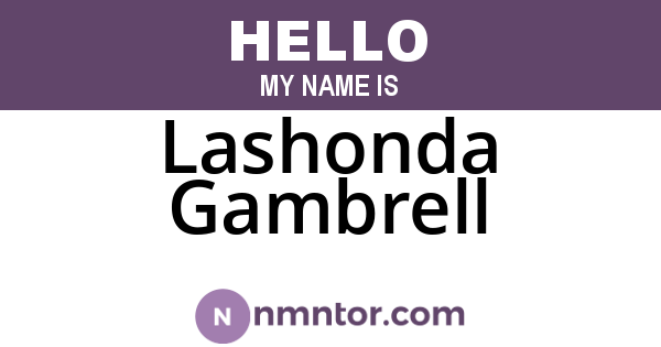 Lashonda Gambrell