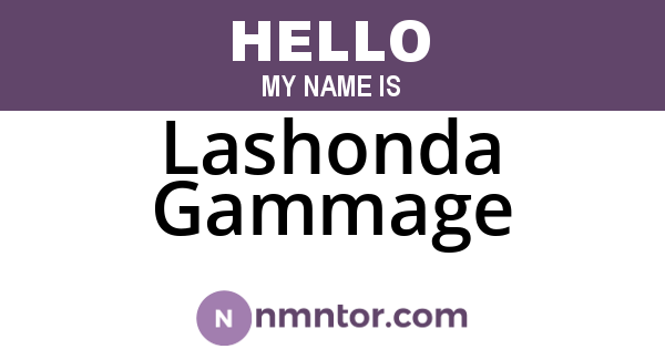 Lashonda Gammage