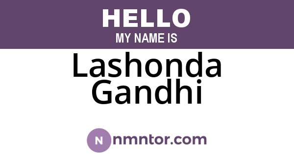 Lashonda Gandhi