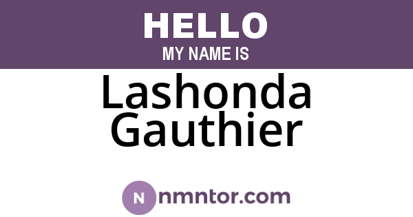 Lashonda Gauthier