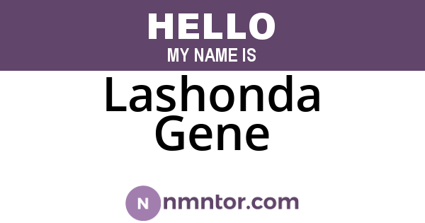 Lashonda Gene