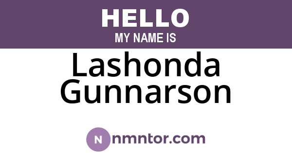 Lashonda Gunnarson
