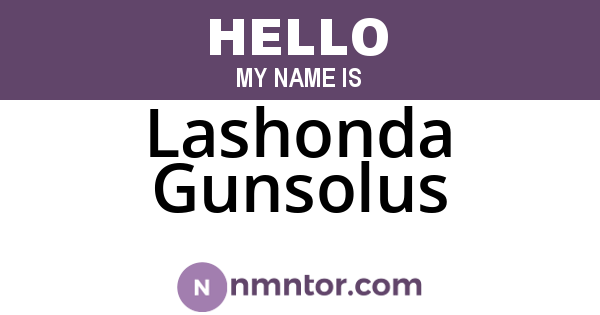 Lashonda Gunsolus