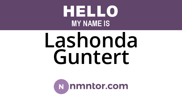 Lashonda Guntert