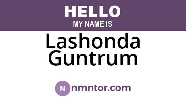 Lashonda Guntrum