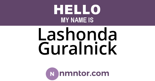 Lashonda Guralnick