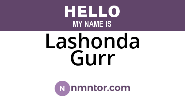 Lashonda Gurr