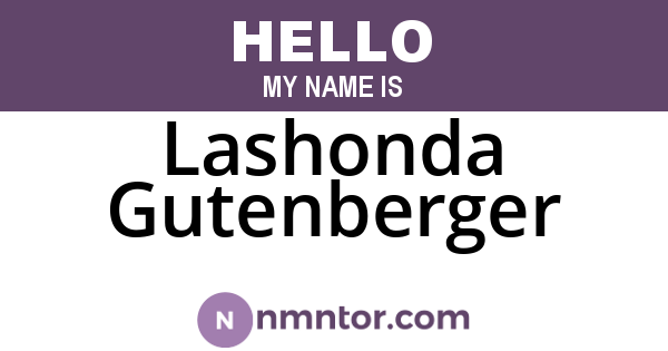 Lashonda Gutenberger