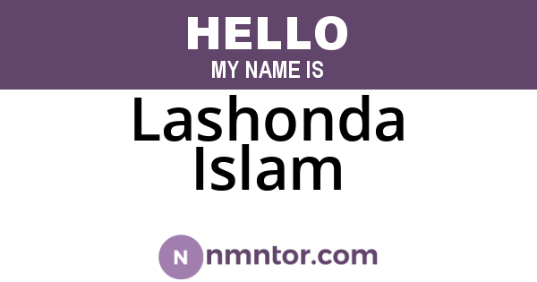 Lashonda Islam