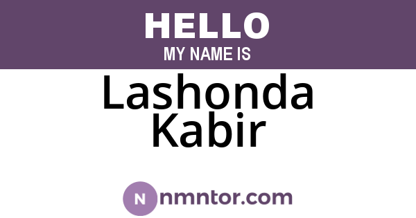 Lashonda Kabir