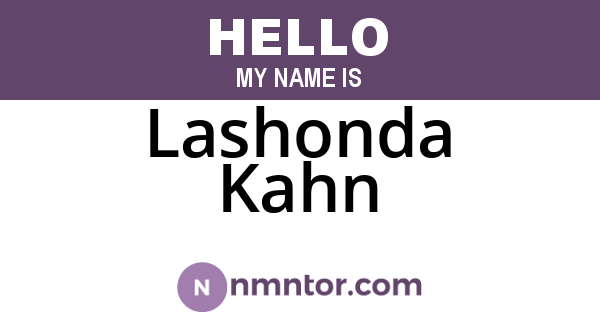 Lashonda Kahn