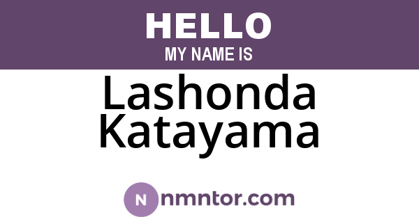 Lashonda Katayama