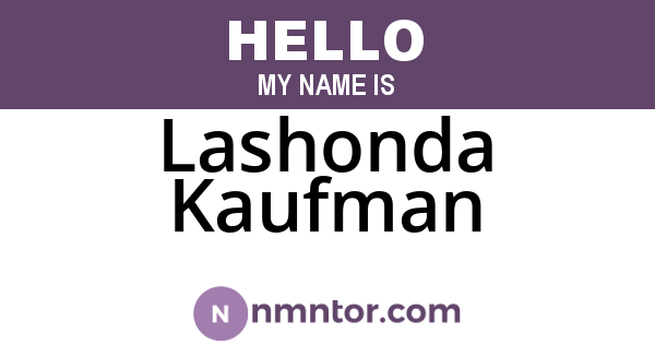 Lashonda Kaufman