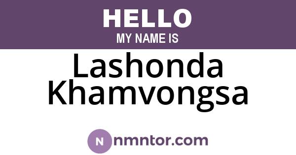 Lashonda Khamvongsa