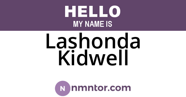 Lashonda Kidwell