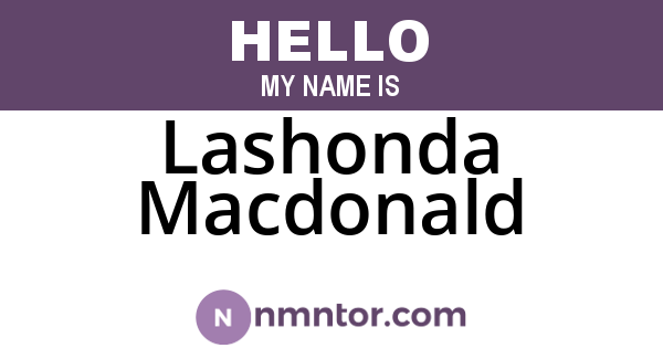 Lashonda Macdonald