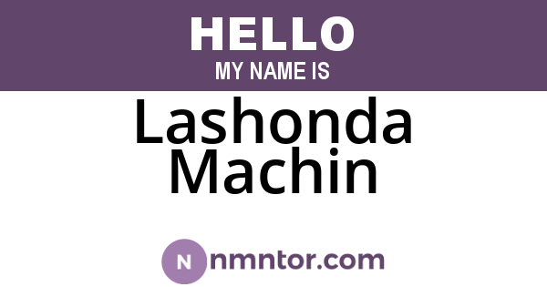 Lashonda Machin