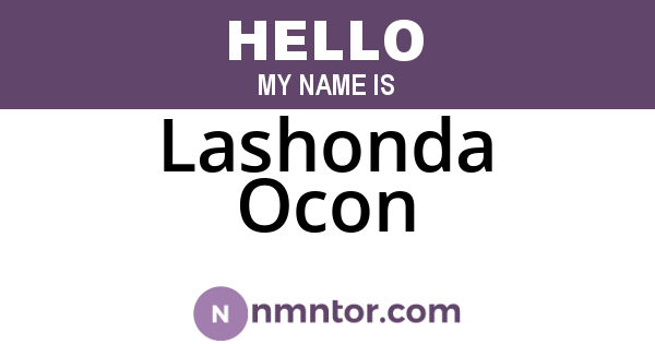 Lashonda Ocon