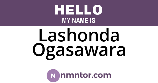 Lashonda Ogasawara