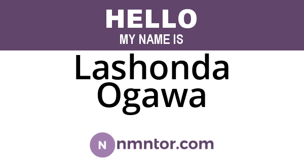 Lashonda Ogawa