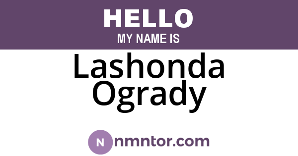 Lashonda Ogrady