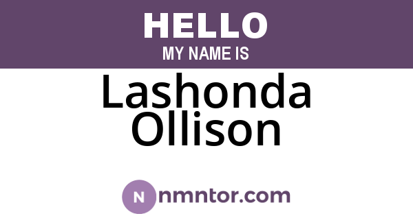 Lashonda Ollison