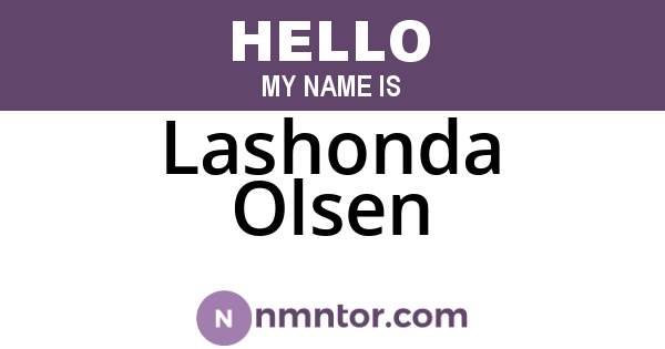 Lashonda Olsen