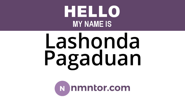 Lashonda Pagaduan