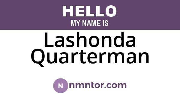 Lashonda Quarterman