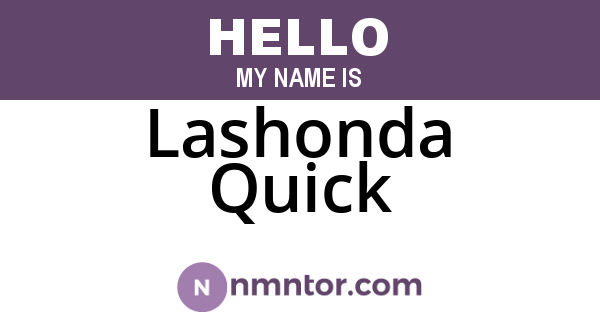 Lashonda Quick